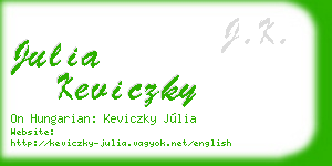 julia keviczky business card